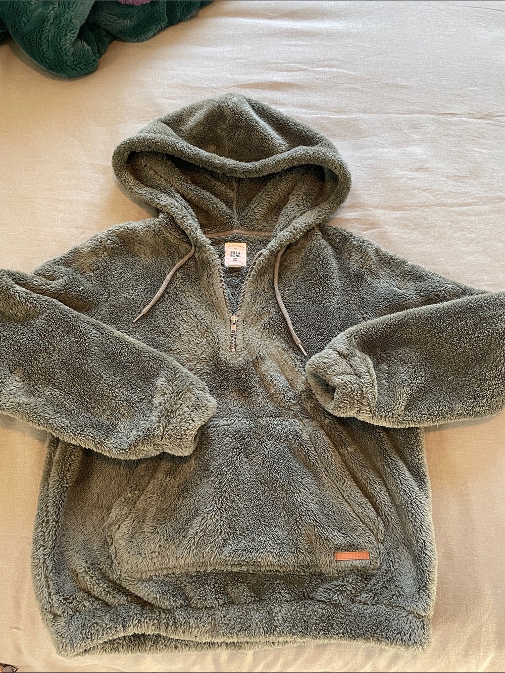 Billabong Plush Half-Zip Hoodie - Olive